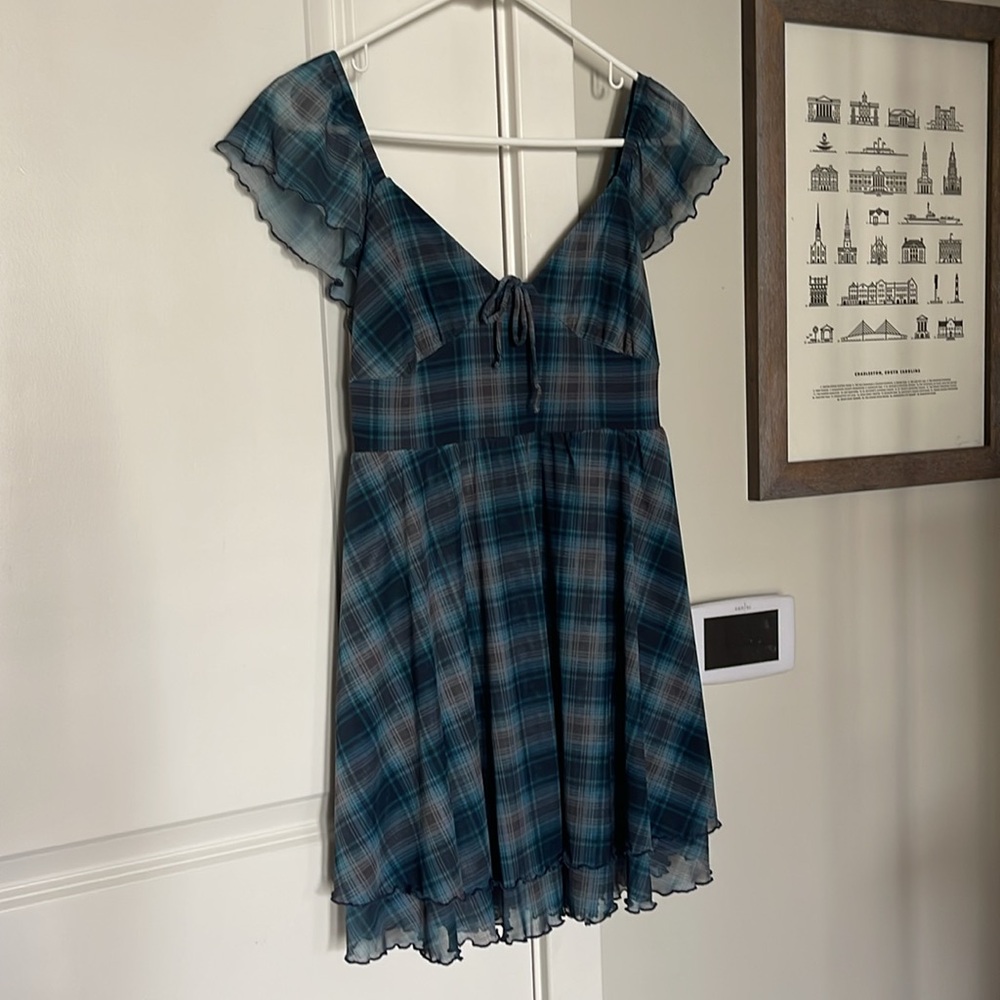 ☁︎ Wild Fable Blue Plaid Mini Dress ☁︎